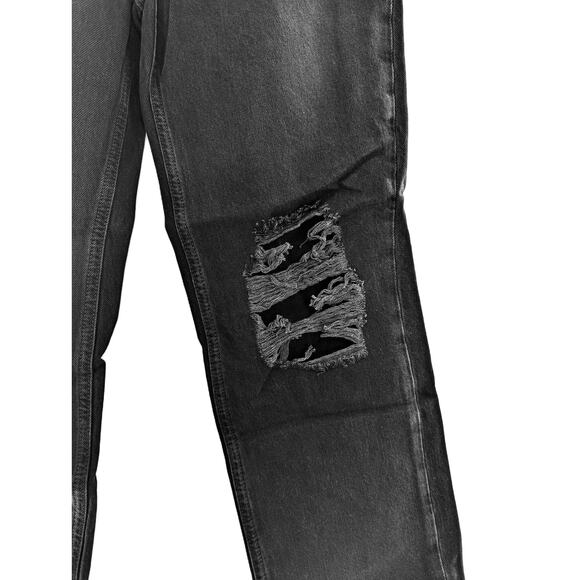 Free People Black Jeans Maggie Cropped Distressed We The Free - Picture 9 of 12